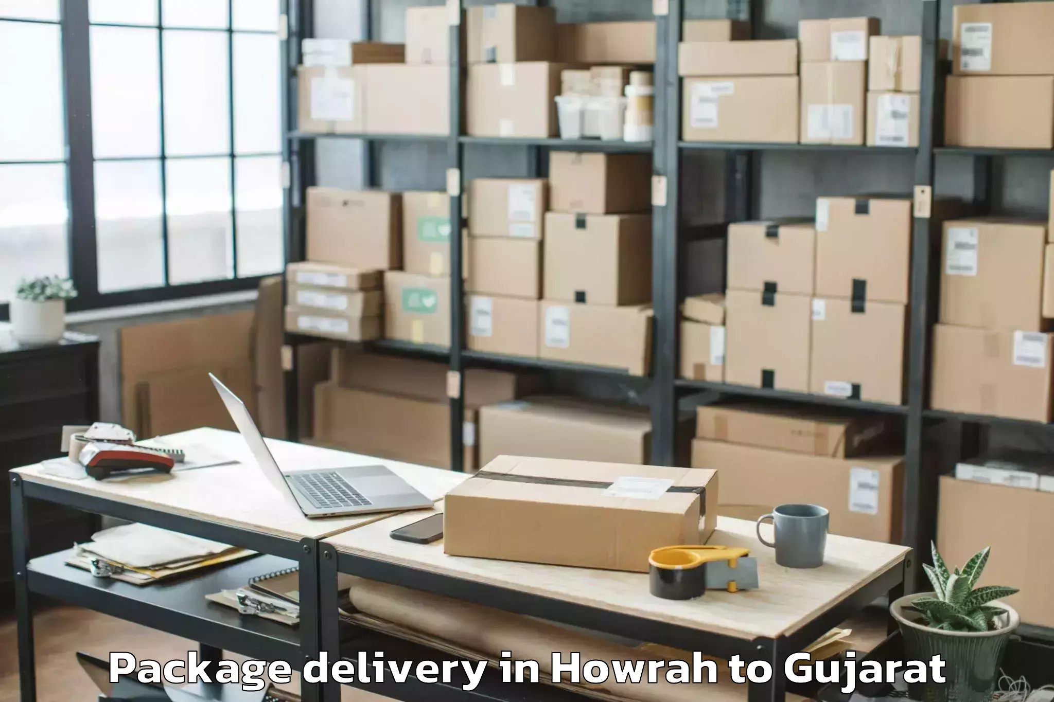 Comprehensive Howrah to Bhavnagar Airport Bhu Package Delivery